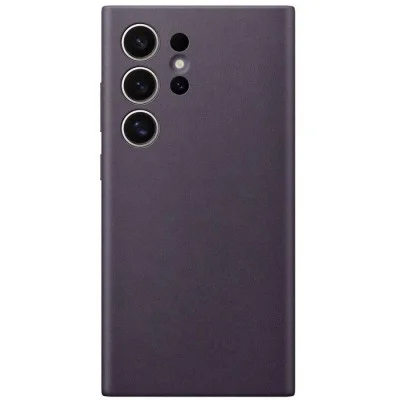 Cover Samsung S24 Ultra Vegan Leather Case &ndash; Dark Violet